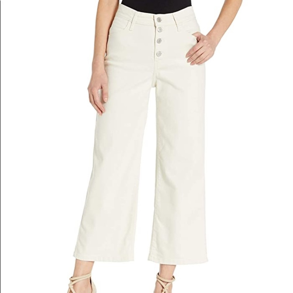 Levi's Wide Leg Button-Fly Jeans in Cream